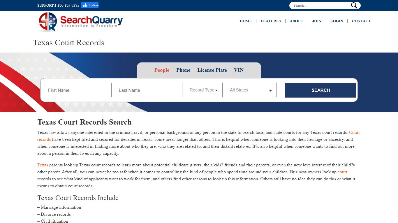 Enter a Name & View Texas Court Records Online - SearchQuarry