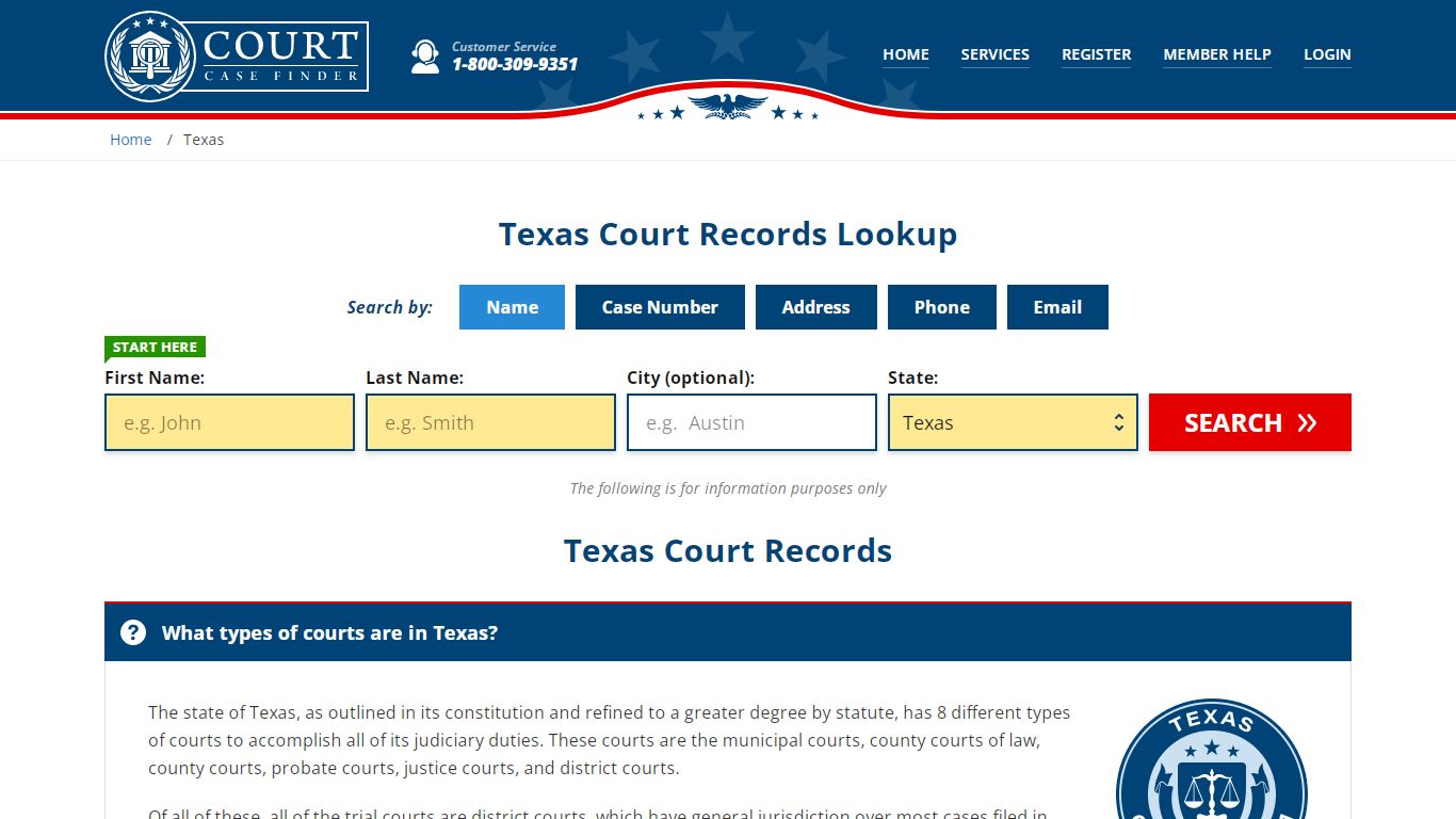 Texas Court Records Lookup - TX Court Case Search